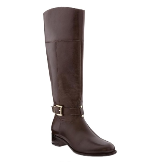 Banana Republic Sloanne Brown Leather High Riding Boots - 8.5 - Picture 1 of 16